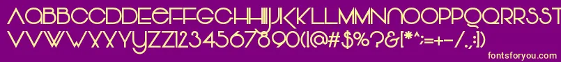 Vonique64Bold Font – Yellow Fonts on Purple Background