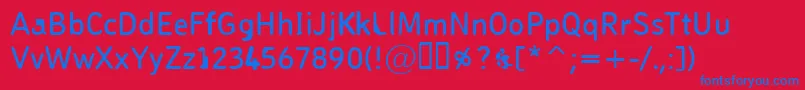 Pungen Font – Blue Fonts on Red Background