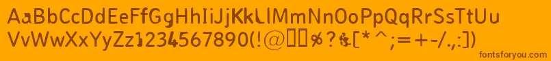 Pungen Font – Brown Fonts on Orange Background