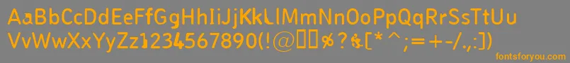 Pungen-Schriftart – Orangefarbene Schriften auf grauem Hintergrund