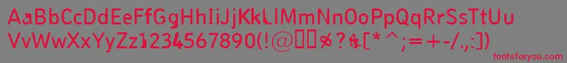 Pungen Font – Red Fonts on Gray Background