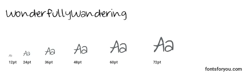 WonderfullyWandering Font Sizes