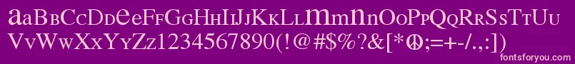 Meanseri Font – Pink Fonts on Purple Background