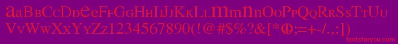 Meanseri Font – Red Fonts on Purple Background