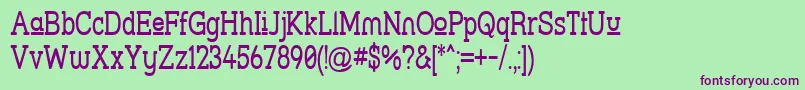 Strslupn Font – Purple Fonts on Green Background