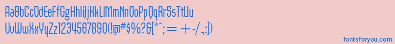 OrbonRegularItcTt-Schriftart – Blaue Schriften auf rosa Hintergrund