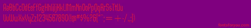 フォントOrbonRegularItcTt – 紫の背景に赤い文字