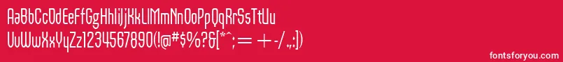 OrbonRegularItcTt Font – White Fonts on Red Background