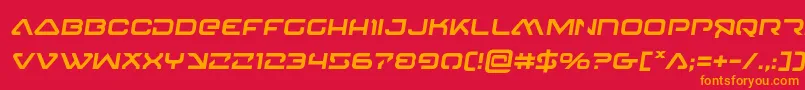 4114blasterv2semital Font – Orange Fonts on Red Background