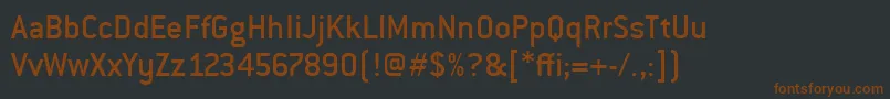 Fonte ConduitmditcTtMedium – fontes marrons em um fundo preto