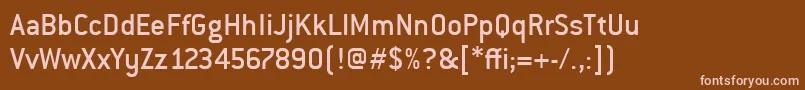 Czcionka ConduitmditcTtMedium – różowe czcionki na brązowym tle