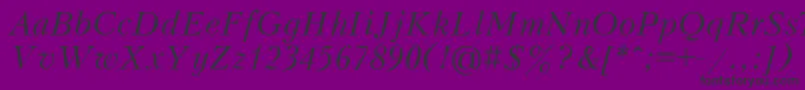 MonteuideoItalic Font – Black Fonts on Purple Background