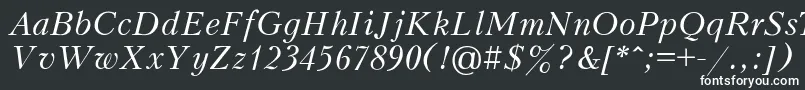 フォントMonteuideoItalic – 白い文字