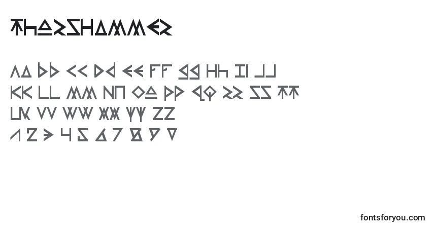 A fonte ThorsHammer – alfabeto, números, caracteres especiais