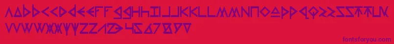 ThorsHammer Font – Purple Fonts on Red Background
