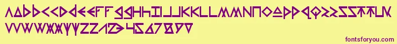 Подробнее о шрифте ThorsHammer Шрифт ThorsHammer – фиолетовые шрифты на жёлтом фоне