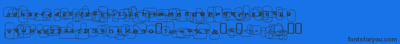 Шрифт PobeefRegular – чёрные шрифты на синем фоне
