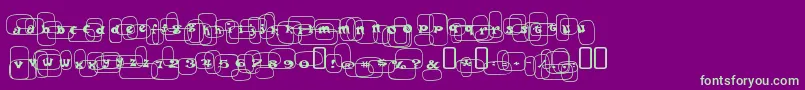 PobeefRegular Font – Green Fonts on Purple Background