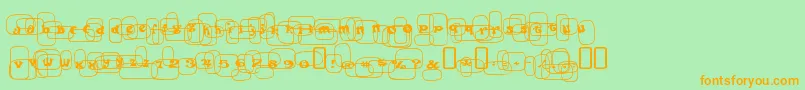 Police PobeefRegular – polices orange sur fond vert