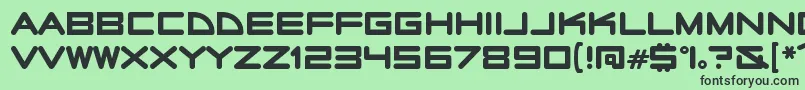 RadiostarsRegular Font – Black Fonts on Green Background