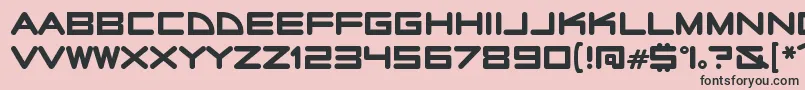 Fonte RadiostarsRegular – fontes pretas em um fundo rosa