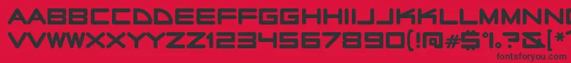 RadiostarsRegular Font – Black Fonts on Red Background