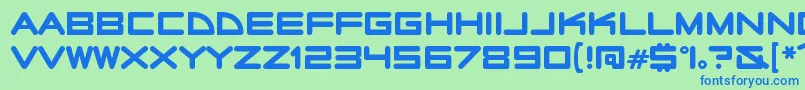 RadiostarsRegular Font – Blue Fonts on Green Background