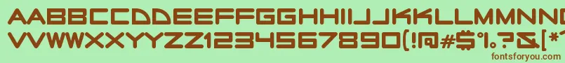 RadiostarsRegular Font – Brown Fonts on Green Background