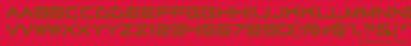 RadiostarsRegular Font – Brown Fonts on Red Background