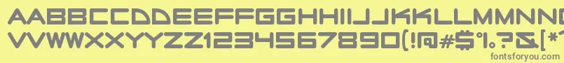 RadiostarsRegular Font – Gray Fonts on Yellow Background