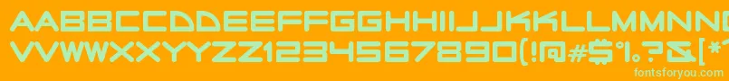 RadiostarsRegular Font – Green Fonts on Orange Background