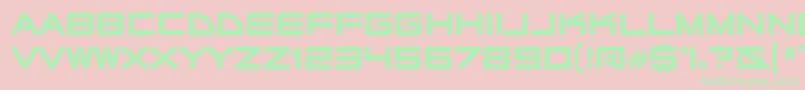 RadiostarsRegular Font – Green Fonts on Pink Background