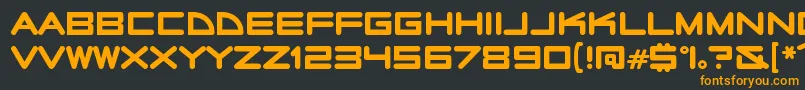 RadiostarsRegular Font – Orange Fonts on Black Background