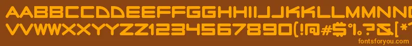 RadiostarsRegular Font – Orange Fonts on Brown Background