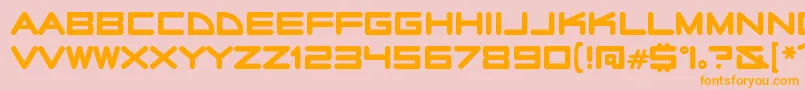 RadiostarsRegular Font – Orange Fonts on Pink Background