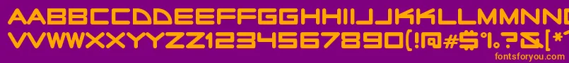 RadiostarsRegular Font – Orange Fonts on Purple Background