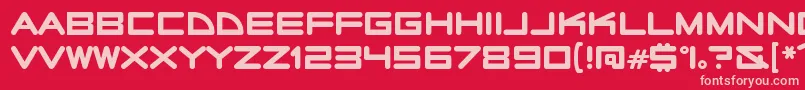 RadiostarsRegular Font – Pink Fonts on Red Background