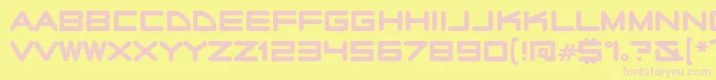 RadiostarsRegular Font – Pink Fonts on Yellow Background