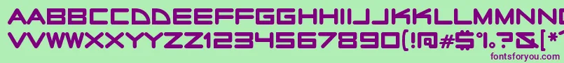 RadiostarsRegular Font – Purple Fonts on Green Background