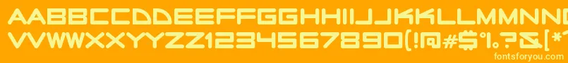 Шрифт RadiostarsRegular – жёлтые шрифты на оранжевом фоне