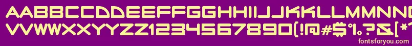 RadiostarsRegular Font – Yellow Fonts on Purple Background