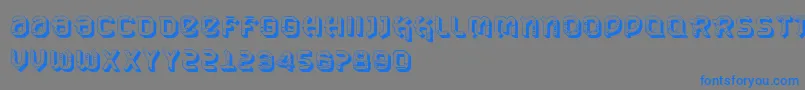 VtksUrbanTime3D-Schriftart – Blaue Schriften auf grauem Hintergrund