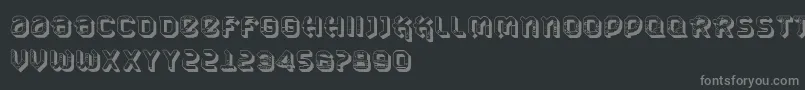 VtksUrbanTime3D-Schriftart – Graue Schriften auf schwarzem Hintergrund