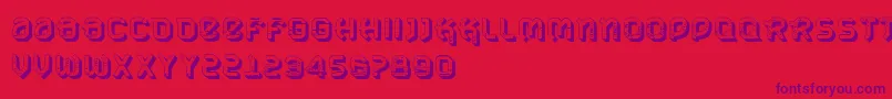フォントVtksUrbanTime3D – 赤い背景に紫のフォント