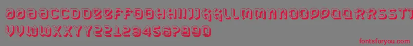 VtksUrbanTime3D Font – Red Fonts on Gray Background