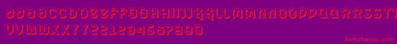 VtksUrbanTime3D Font – Red Fonts on Purple Background