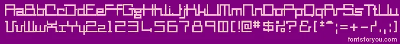 SquareMillimeter Font – Pink Fonts on Purple Background