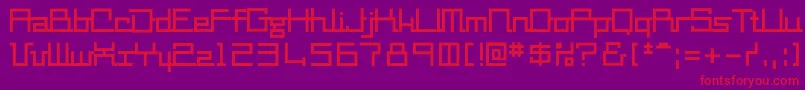 SquareMillimeter Font – Red Fonts on Purple Background