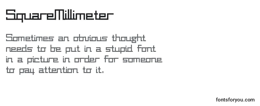SquareMillimeter-fontti