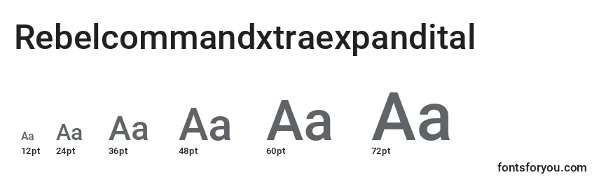 Rebelcommandxtraexpandital Font Sizes